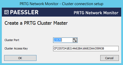 PRTG Administrator: Creating a Cluster Master