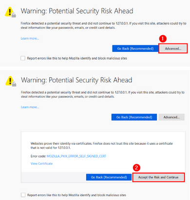 SSL Warning in Firefox