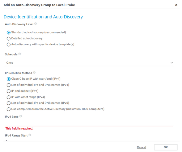 Add Auto-Discovery Group Dialog